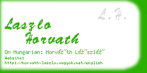 laszlo horvath business card